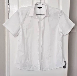 George Men's White Long Sleeved Shirt 18.5" Slim Fit Chest up to 52" Brand New - Picture 1 of 7