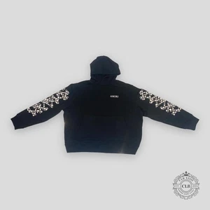 AMIRI CHECKERED BONES HOODIE - BLACK - Picture 1 of 8