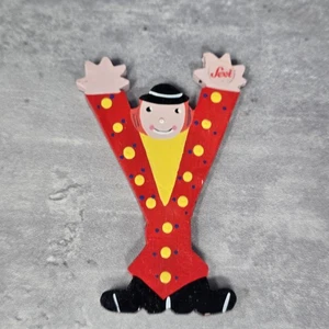 Buchstabe Y Vintage Clowns bemalt Alphabet Holz Namen Schilder Spruch bunt  - Bild 1 von 3