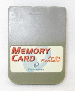 MEMORY CARD For The Playstation by Performance - Video Game Accessory; PS1; Gray - Picture 1 of 4