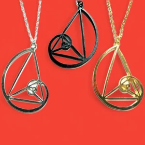 FIBONACCI SPIRAL PENDANT golden ratio sequence geometry math science necklace 3C - Picture 1 of 8