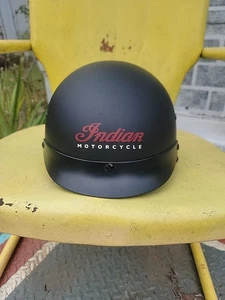 Indian Motorcycle Half Helmet Flat Black BB-02 Size Med / 2019 /1025-tc5 - Picture 1 of 13