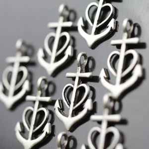20 Glaube Liebe Hoffnung Anker Charms Charms Anhänger Silber DIY Schmuck Zubehör - Picture 1 of 4