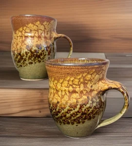 Rare • Don Drumm Safari Sunset Canyon Pottery Pair Of Mugs - Picture 1 of 8