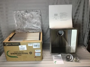 Eco Channels EcoChannels Undermount Sink 18x18x10 Inch Stainless ECU18180RS0 - Picture 1 of 19