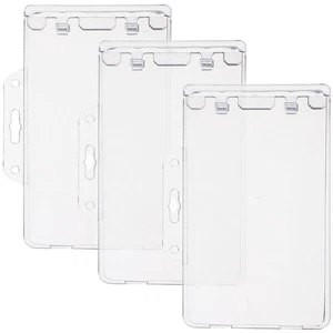  3 Pezzi Manicotti ID per Distintivi Porta Orizzontali Scheda di Accesso Protettiva Cover - Foto 1 di 12