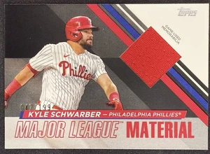 2024 Topps Serie 1 Kyle Schwarber Negro Major League Material Reliquia/199 MLM-KS - Imagen 1 de 2