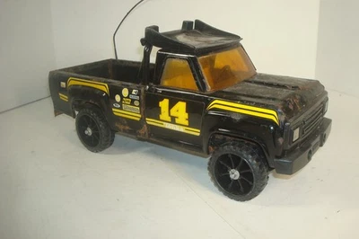 TONKA DODGE FLEETSIDE OFFROAD BOX PICKUP CAMIÓN DE CARRERAS NEGRO EXHIBICIÓN DE PIEZAS PERSONALIZADO Foto 1 de 4