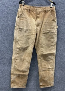 ViTG CARHARTT Herren 36x36 Beige Doppelknie Arbeitshose Jeans HERGESTELLT IN DEN USA - Bild 1 von 11
