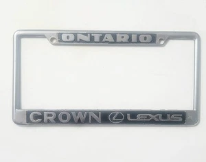 Telaio Targa Alluminio Vintage ONTARIO Corona Lexus 12,25" x 6,25" Metallo - Foto 1 di 11