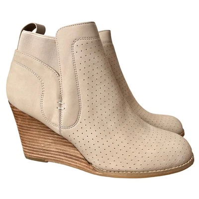 DV Dolce Vita Womens Gerdy Wedgie Ankle Boots US 8.5 Beige Pull On Neutral NEW - Image 1 of 4