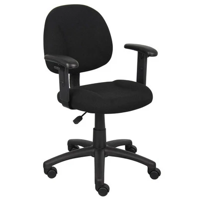 Boss Black Deluxe Posture Chair W/ Adjustable Arms - Image 1 of 4