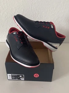 Men’s Sz 10 Nike Air Jordan ADG 5 Low Spikeless Golf Shoe Black Red FQ7874-001 - Picture 1 of 12