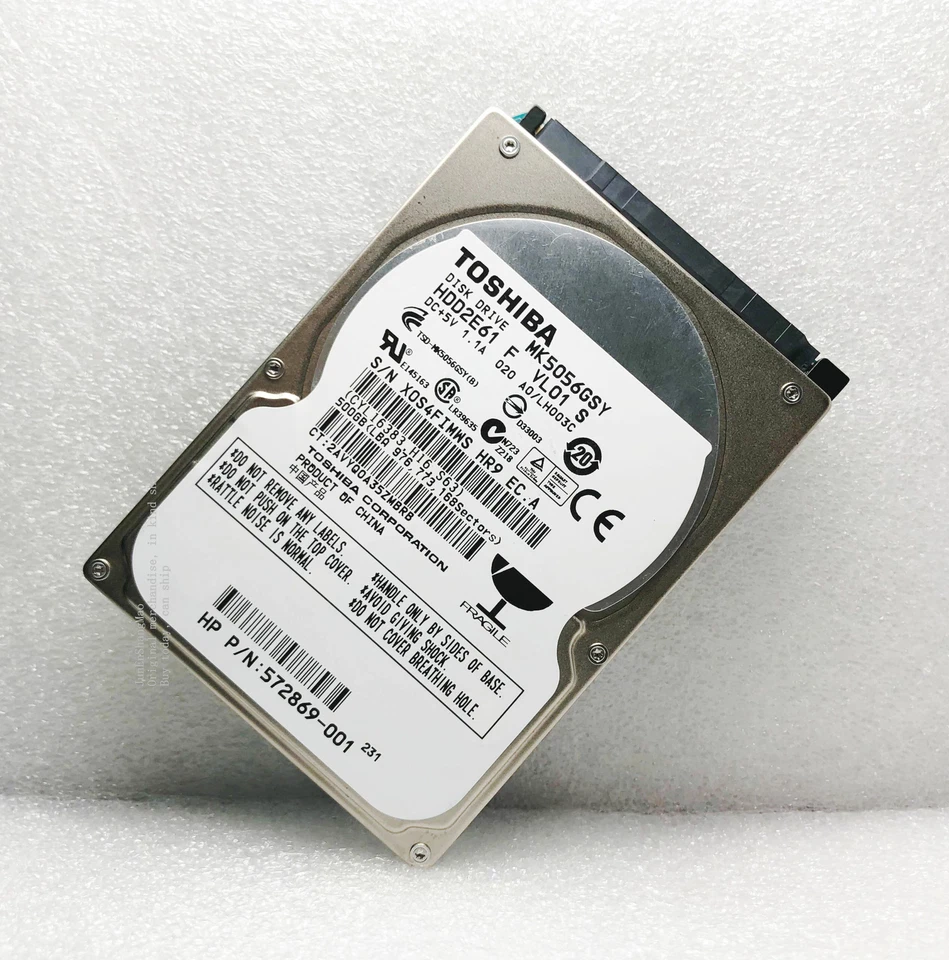 Special purpose Toshiba 500GB 5400RPM 2.5" MK5056GSY hard drive - Image 1 of 4