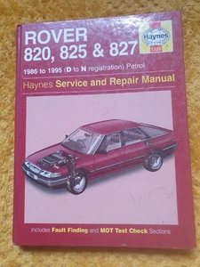 Rover 820 825 & 827 Haynes Manual 1986 to 1995 Hardback - Picture 1 of 1