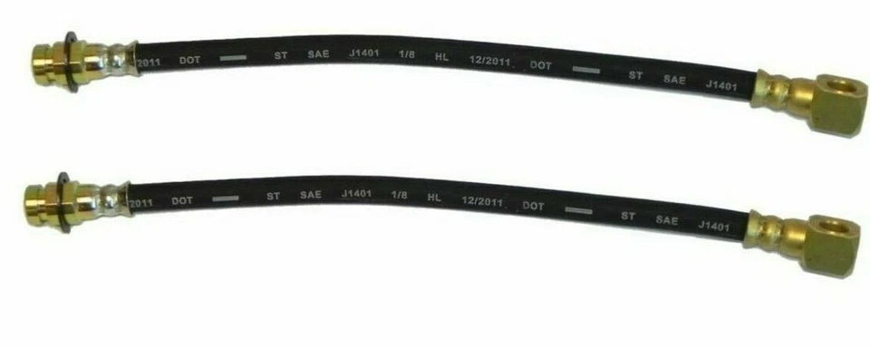 Rubber Front Disc Brake Hose Set 1969-73 GTO Grand Prix 442 Chevelle Skylark GS - Image 1 of 4