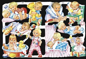 Mamelok English Embossed Scrap Die Cut - Precious Babies / Children 1486 - Picture 1 of 1