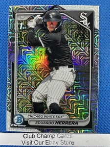 2024 #BCP-228 Eduardo Herrera Bowman Chrome Prospect 1st Mega Mojo White Sox - Bild 1 von 2