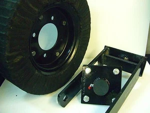 Tail Wheel Hub & Yoke Bush Hog 15" Wheel 4 Bolt Hub 1-1/4" Yoke 3/4" Hub Axle b - Picture 1 of 9