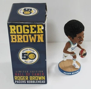 Indiana Pacers Miembro del Salón de la Fama Roger Brown Edición Limitada Bobblehead-50 Aniversario - Imagen 1 de 4