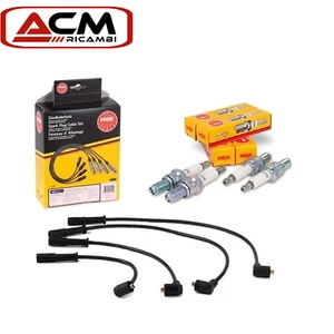 KIT 4 CAVI CANDELA + 4 CANDELE FIAT PUNTO 188 II PANDA 169 141 1.2 1.1 BENZINA - Imagen 1 de 4