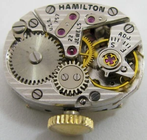 Reloj Hamilton 757 Dama 22 Joyas Movimiento para Piezas - Imagen 1 de 3