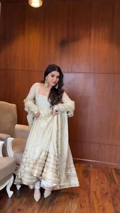 Pakistanischer Anzug Salwar Kameez indisch Kurti Hochzeit Anarkali Kleid Kleid Partykleidung - Bild 1 von 13