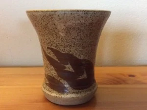 Flared Vintage Studio Pottery Vase. MADE IN WALES Imprinted in base. Unused item - Picture 1 of 4