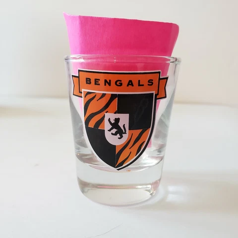Vintage Cincinnati Bengals Shot Glass NFL 2.5" Tall No Chips or Cracks Pre-owned Cover