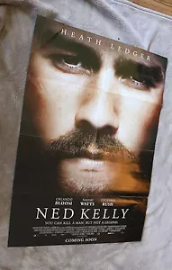 Póster de película avanzada de 2 caras Ned Kelly 2003 Heath Ledger Eric Bana Hulk en muy buen estado C7 - Imagen 1 de 2