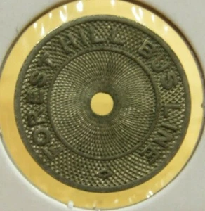 Very Old Forest Hill Bus Line Mobile, AL Transit Token - Alabama - Picture 1 of 2