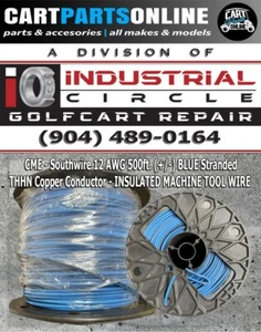 CME o Southwire 12 AWG 500 ft. (+/-) Conductor de cobre trenzado THHN AZUL - Imagen 1 de 6