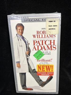 PATCH ADAMS (VHS) Robin Williams, Monica Potter. NEW. Sealed. Doctor Comedy Rare - Image 1 of 3