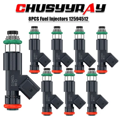 8 New Upgraded Fuel Injectors for 2007 2008 2009 GMC Sierra 1500 5.3L 4.8L 4.3L - Image 1 of 4