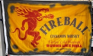 Bandera de whisky canela bola de fuego 100D poliéster 3x5 pies 4 ojales - Imagen 1 de 2