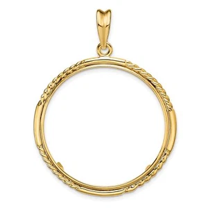 1984 1 oz Helen Hayes Arts Prong Set Quadruple Twist Coin Bezel in 14k Gold - Picture 1 of 7
