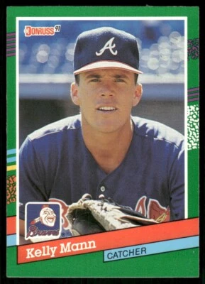 1991 Donruss #736 Kelly Mann - Atlanta Braves - Image 1 of 2