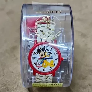 NEW SEALED LORUS DISNEY Mickey & Pluto Quartz Wristwatch Watch R PH155 - Picture 1 of 7