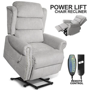 Electric Power Lift Massage Recliner Chair Rivet Sofa for Elderly Living Room - Picture 1 of 12