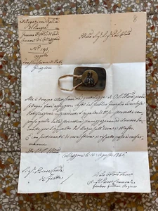 RARO DOCUMENTO RELIGIOSO ANTIGUO Apos. Deleg.: bonito sello de cera con Madonna en hueso - Imagen 1 de 11