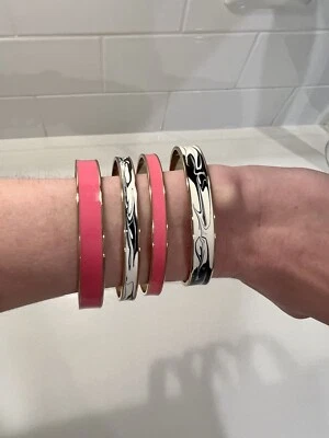 Brand New, Never Worn!!! ‘Erwin Pearl’ Enamel Bangles set of 4!! - Image 1 of 4