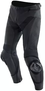 Dainese Delta 4 Mens Perforated Leather Motorcycle Pants Black/Black - Picture 1 of 2