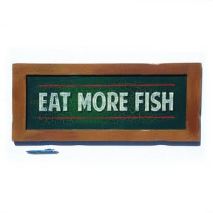 Eat More Fish hand painted vintage style sign - Picture 1 of 5