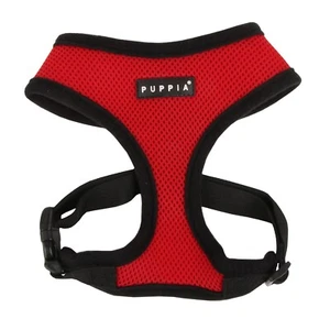 Puppia Soft Polyester Adjustable Dog Harness Red Medium - Picture 1 of 2
