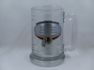 Washington Redskins Engraved NFL Licensed Glass Beer Mug