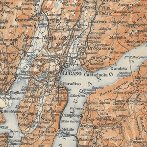 Lago di Lugano - - Schweiz Geographie Stadt Europa - alte Karte 1911 - Bild 1 von 2