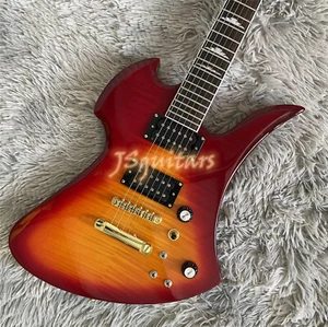 Mockingbird BC Style Red Electric Guitar Solid Body HH Pickup 6 String Fast Ship - Picture 1 of 7
