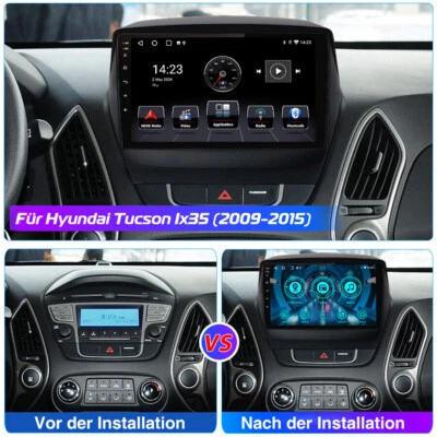 Für Hyundai ix35 2009-2015 4+64G Android 14 Autoradio CarPlay GPS Navi BT RDS - Bild 1 von 4