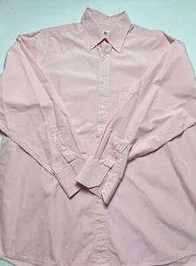 Lacoste Mens Pink Striped Long Sleeve Button Down Dress Shirt Size 45 - Picture 1 of 9