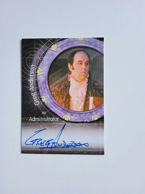 Stargate SG-1 Season 9  Auto A89 Greg Anderson as Administrator - Image 1 of 2